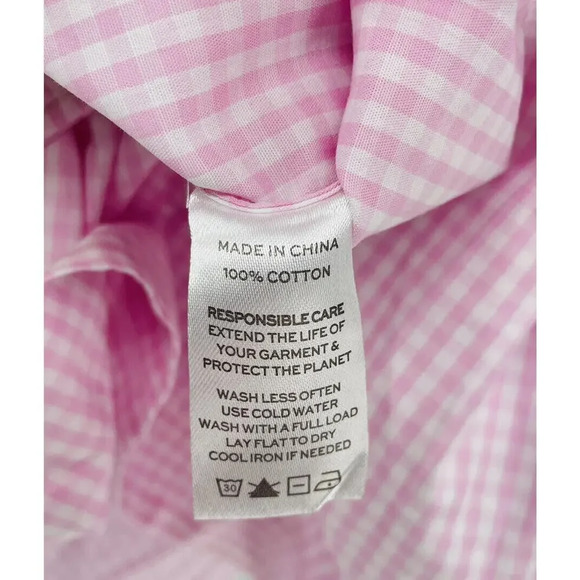 Hill House Athena Nap Dress Size XL Pink Gingham Puff Sleeve Square Neck - Picture 12 of 12